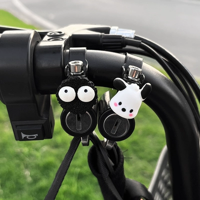 Helmet lock: lock anti-theft fixed hook cute - black-two-pack-black-biscuits-ear-lifting-handkerchief