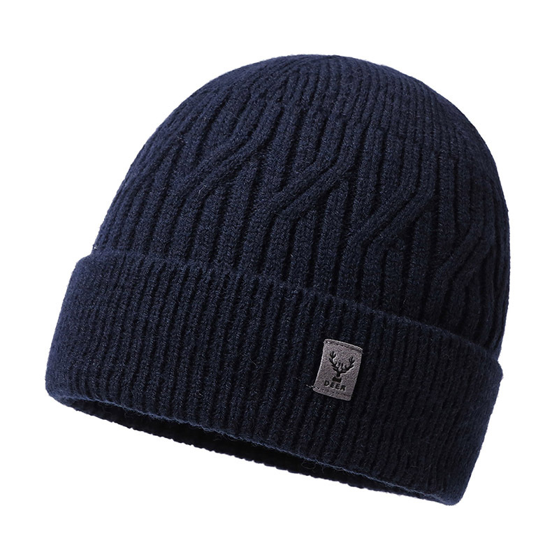 Nuovo cappello caldo lavorato a maglia per mezza età e anziani per ciclismo invernale cappello antivento spesso pullover versione coreana cappello di lana semplice e versatile_voghion.com
