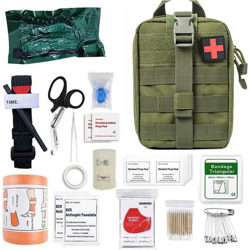 Kit de primeros auxilios de campo transfronterizos, herramientas de supervivencia, paquetes de supervivencia de campo, suministros de emergencia de campamento