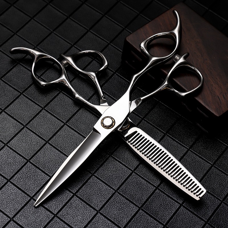 专业理发剪刀打薄无痕剪发型师平剪专用美发发廊套装牙剪6寸跨境