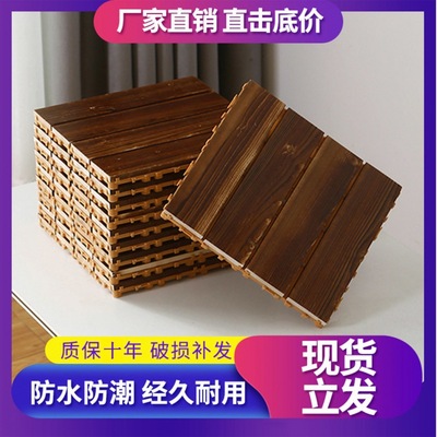 Carbonize Anticorrosive board indoor balcony ecology outdoors Garden non-slip solid wood Mosaic floor Manufactor Direct selling