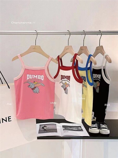Children's summer thin cartoon cotton vest sleevless for leisure