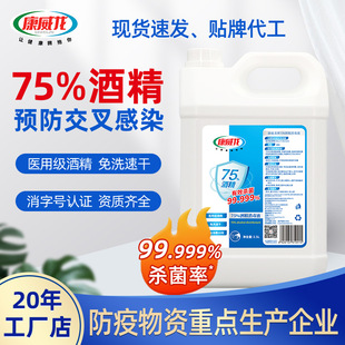 Alcohol 75 degrees big barrel 2.5L disinfectant big barrel sterilization elimination number quick-drying disposable spray disinfectant wholesale