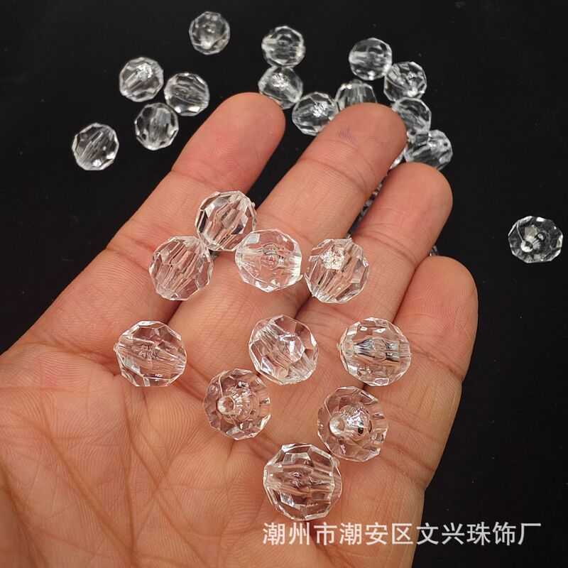 Acrylic 36 cut corner beads 3-40mm handmade diy jewelry beads bag chain accessories accessories net red live batch