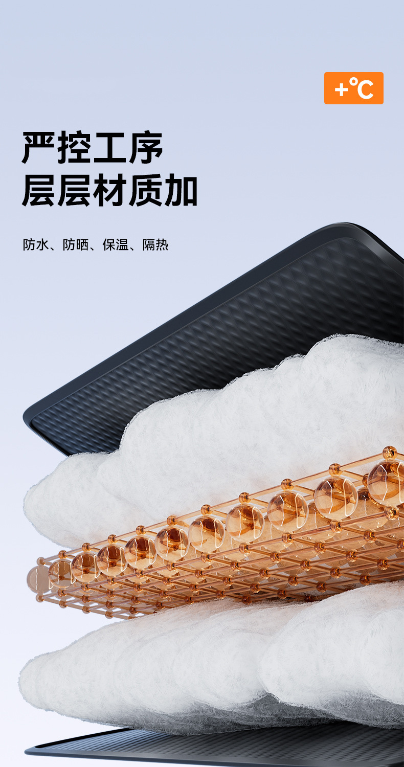 New Car Snow Shield, Thickened Winter Front Windshield Sunshade, Car Frost and Snow Protection Cover, Half Car Cover