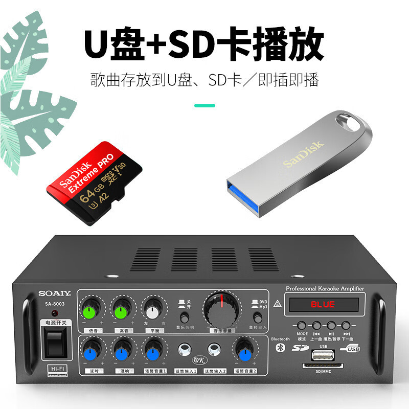 索爱CK-M66 家庭KTV套装8英寸家庭影院卡拉OK音响家用K歌卡包功放|undefined