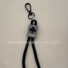 新款撞色钥匙扣挂绳登山扣公仔挂件手机挂件手机链毛绒玩具西高地