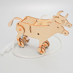 Tech Small Project Pneumatic Cow DIY Handicraft Kindergarten Elementary School STEM Education Science Experiment Teaching Tools Teaching Materials Wholesale