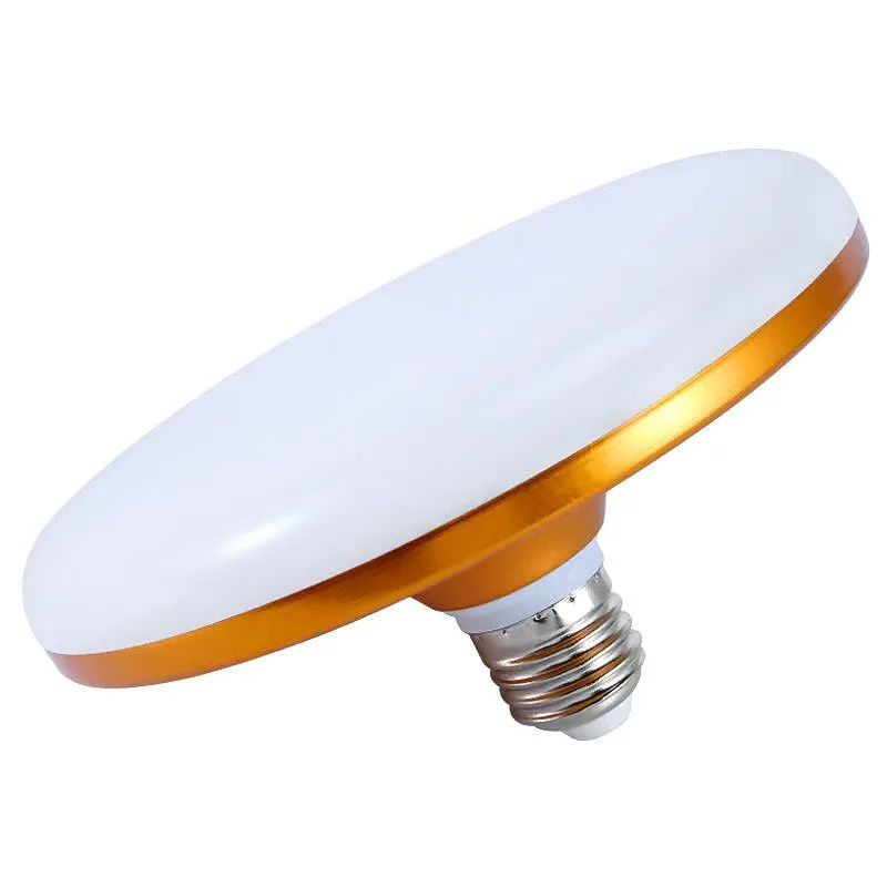 LED lámpara de platillo volador de luz tricolor lámpara de platillo volador lámpara de corriente constante lámpara de alta potencia hogar ahorro de energía tornillo bombilla e27