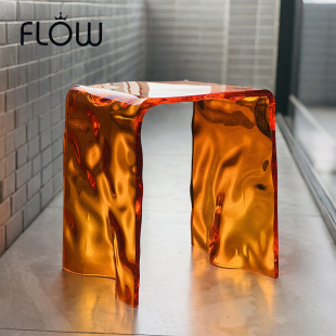 Rainbow Stool Shoe Changing Acrylic Chair Casual Stool Transparent Bathroom Stool Corrugated Low Stool Internet Popular Ins Dressing Stool
