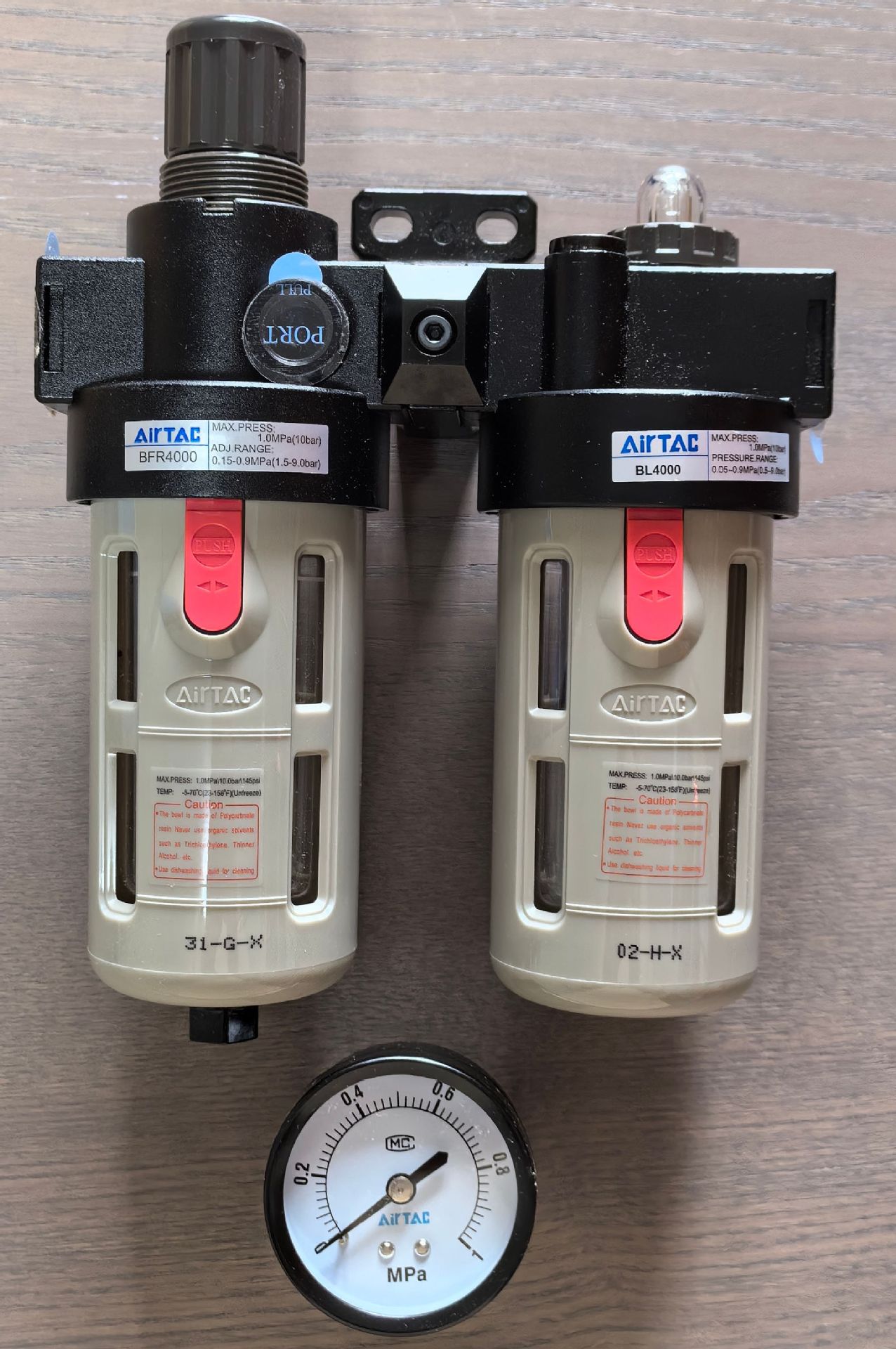 亚德客 AirTac 二联件 BFC40001    BFR4000+BL4000 油水分离器