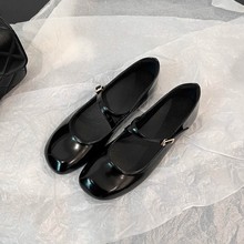 现货秒发！时尚百搭新款韩版小众高级感漆皮扣带粗跟玛丽珍女鞋单