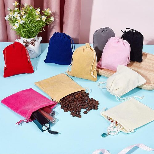 Black velvet bag drawstring large velvet bag with logo printed on mobile phone jewelry gift storage drawstring velvet bag