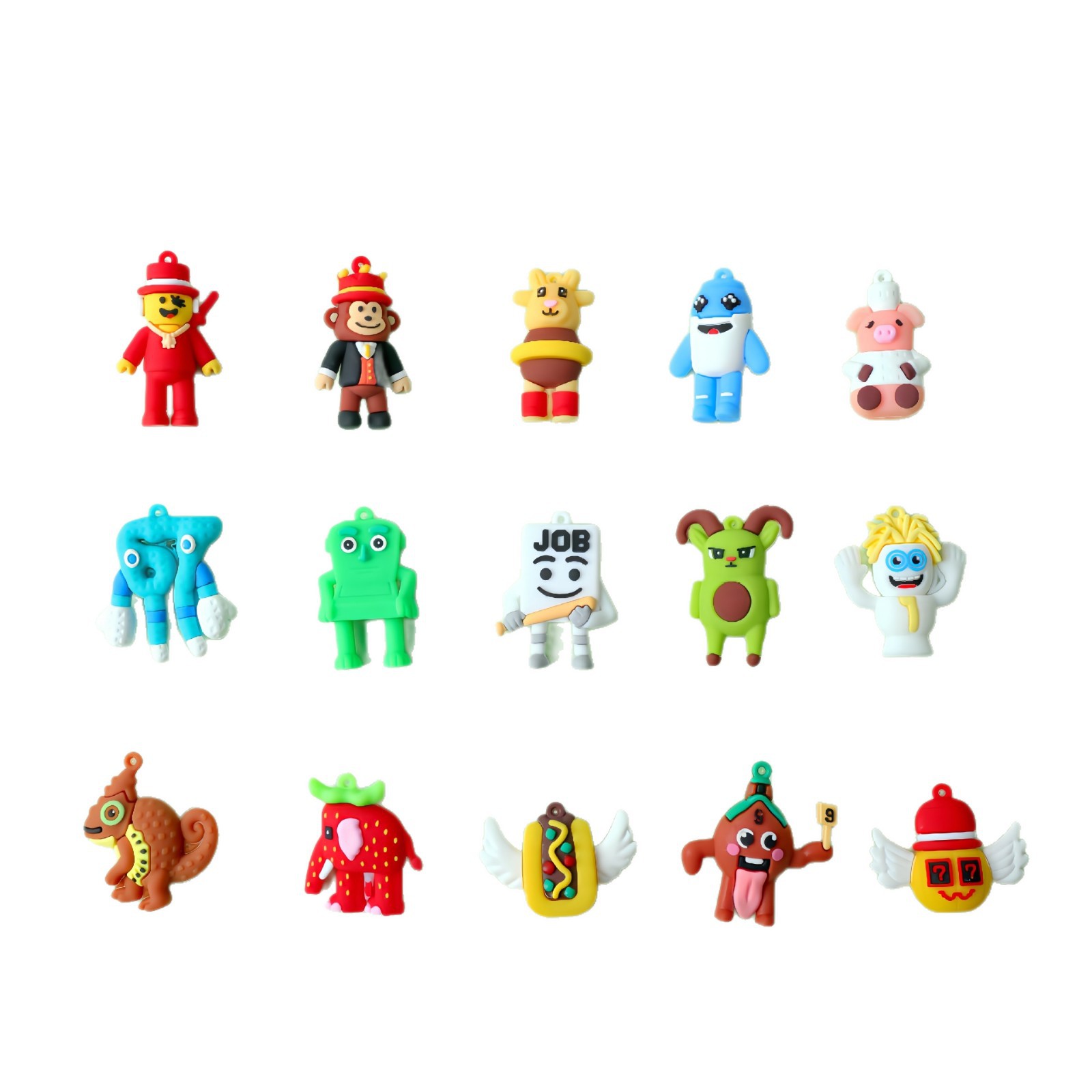 Explosiones transfronterizas robar hacha de cerebro llavero dibujos animados PVC accesorios muñecas de goma blanda mochila accesorios de automóviles pequeños colgantes al por mayor