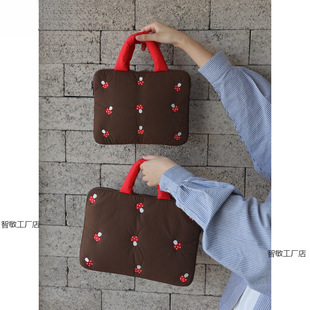 Youth version of the contrast color laptop bag for women suitable for Apple 14 inch 16 inch handbag storage