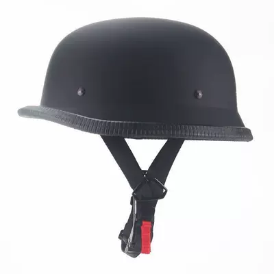 New National Standard 3C German-style Soldier Helmet for Motorcycles and Electric Vehicles, Retro Steel Helmet, Lightweight Half-Helmet for Motorcycle Riding, Safety Helmet (Motosiklet kaskı (dəbilqə)) - vintage-matte-black-best-selling-item-one-size-fits-all
