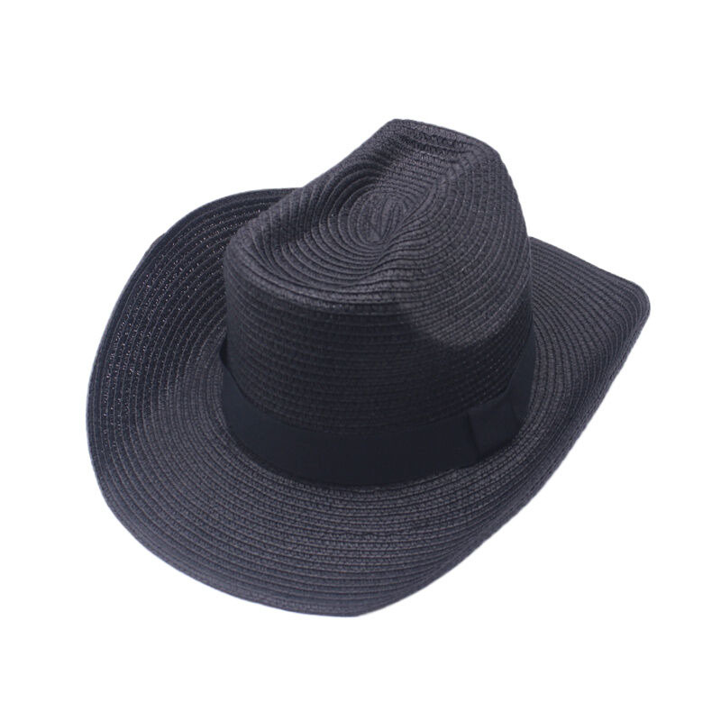 Unisex Basic Solid Color Big Eaves Straw Hat display picture 1