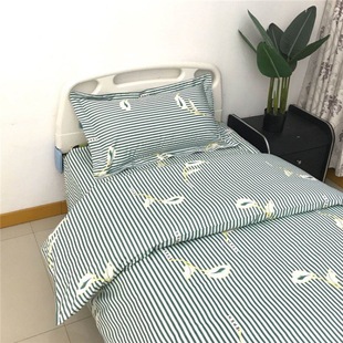 Factory supply Hotel Hotel hospital cotton pillowcase quilt cover bedding sheet three-piece set can be Wholesale
