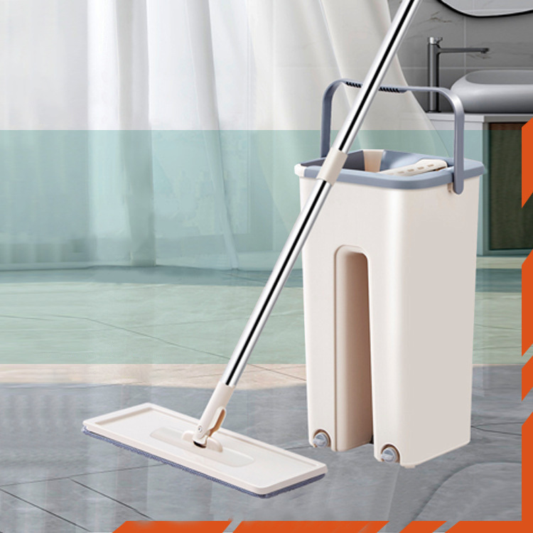 Bazhou 3 generación sin lavado a mano barril de trapeador casero perezoso conjunto de placa seca y húmeda un drag net engrosado