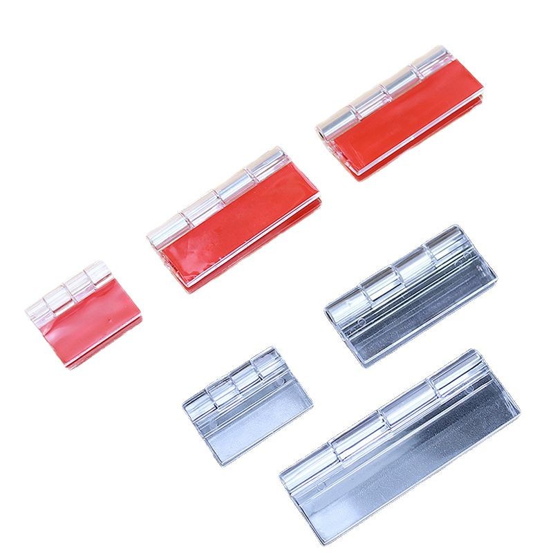 bisagra transparente acrílica sin agujeros autoadhesivo engrosado bisagra de puerta de vidrio velcro plegable