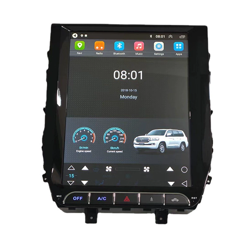 Подходит для Toyota Land Cruiser LC200 (2016–2019), центральная консоль с вертикальным экраном, навигация