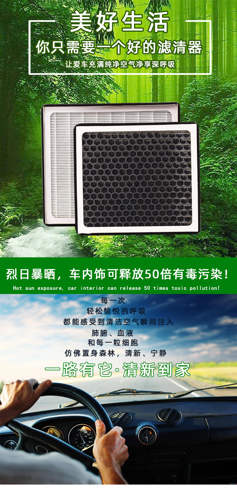Suitable for Xiaomi YU7 air conditioning filter, air conditioning grille, car accessories, built-in filter, air conditioning filter, YU7 air filter