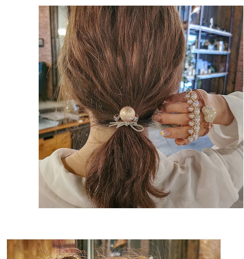 Korean Style Pearl Ball Heart-shape Hair Rope display picture 7