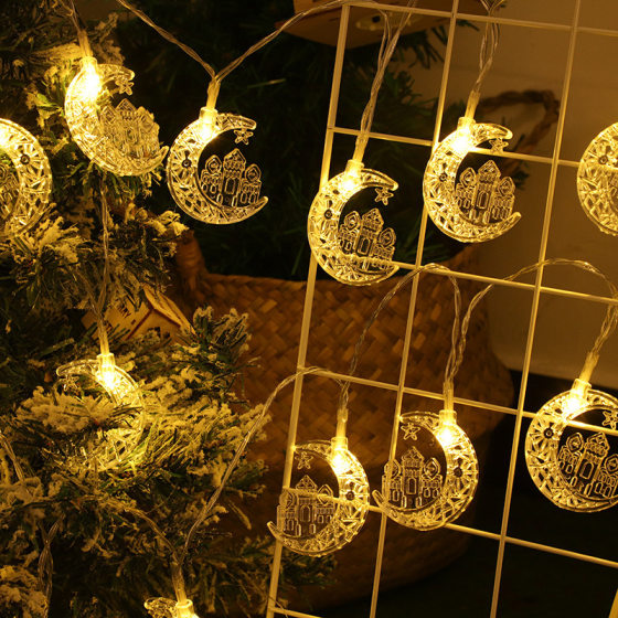 Cross Border in stock Wholesale Solar LED Light String Decorative Light String Arab Festival Atmosphere Decorative Light