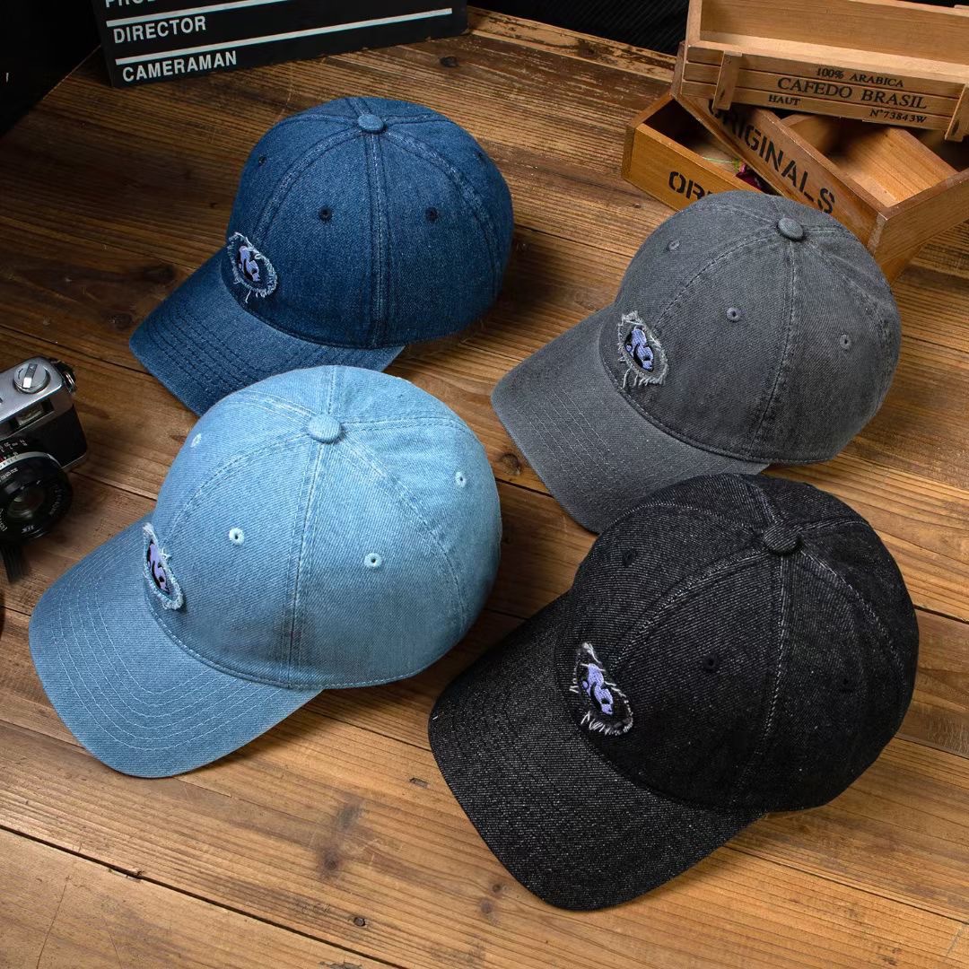 Denim fashionable spring retro baseball cap