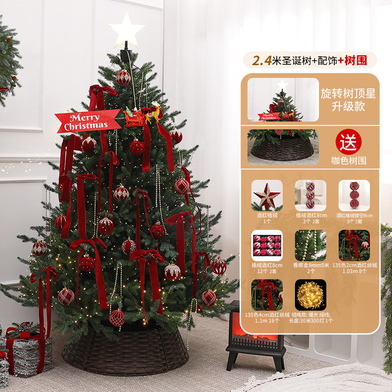 2025 Navidad nuevo árbol de Navidad grande decoración de árbol luminoso decoración de suelo de árbol de Navidad decoración de árbol de Navidad casero