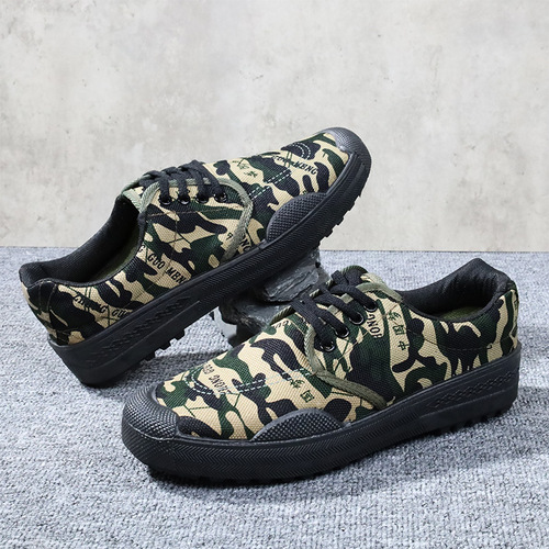 Men's Liberation Shoes, Construction Site Shoes, Safety Work Shoes, Low-Top Liberation Shoes with Yellow Rubber Soles—Factory Wholesale, Drop Shipping Available