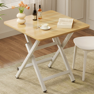 Small Table, Foldable Table, Household Small Apartment Simple Dining Table, Rental House, Outdoor Portable Stall, Dining Square Table