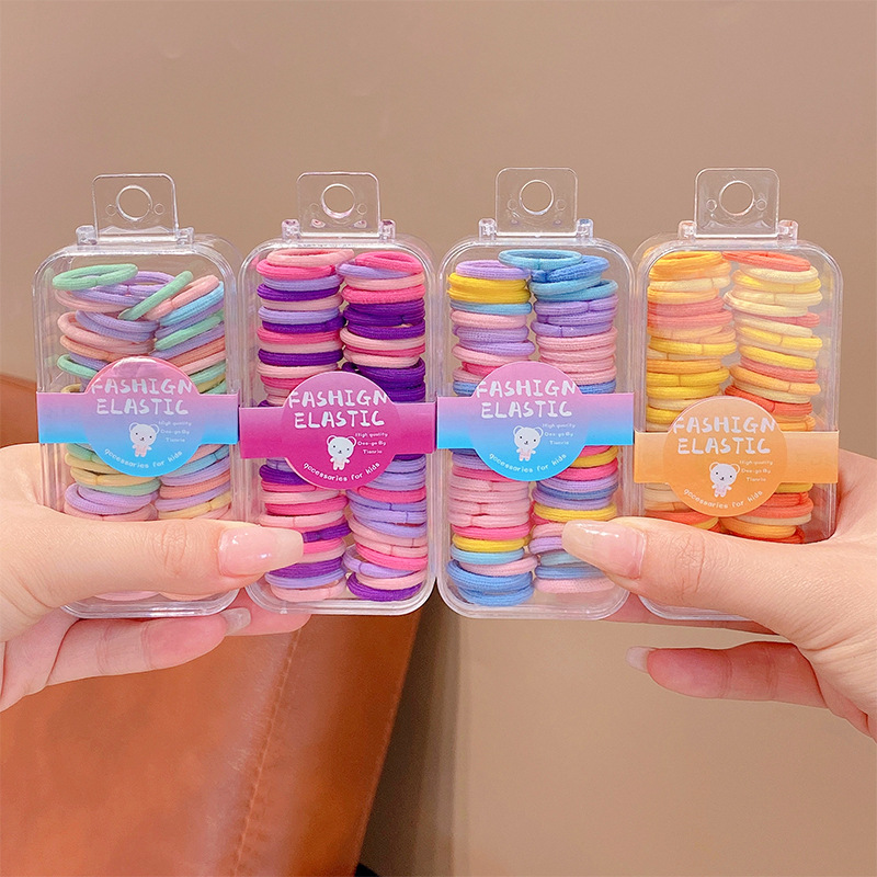 Banda de goma para niñas Tamaño pequeño no duele el cabello banda de pelo de pulgar elástico corbata de bebé para niños pequeña Choo cuerda de pelo Linda accesorios para el cabello