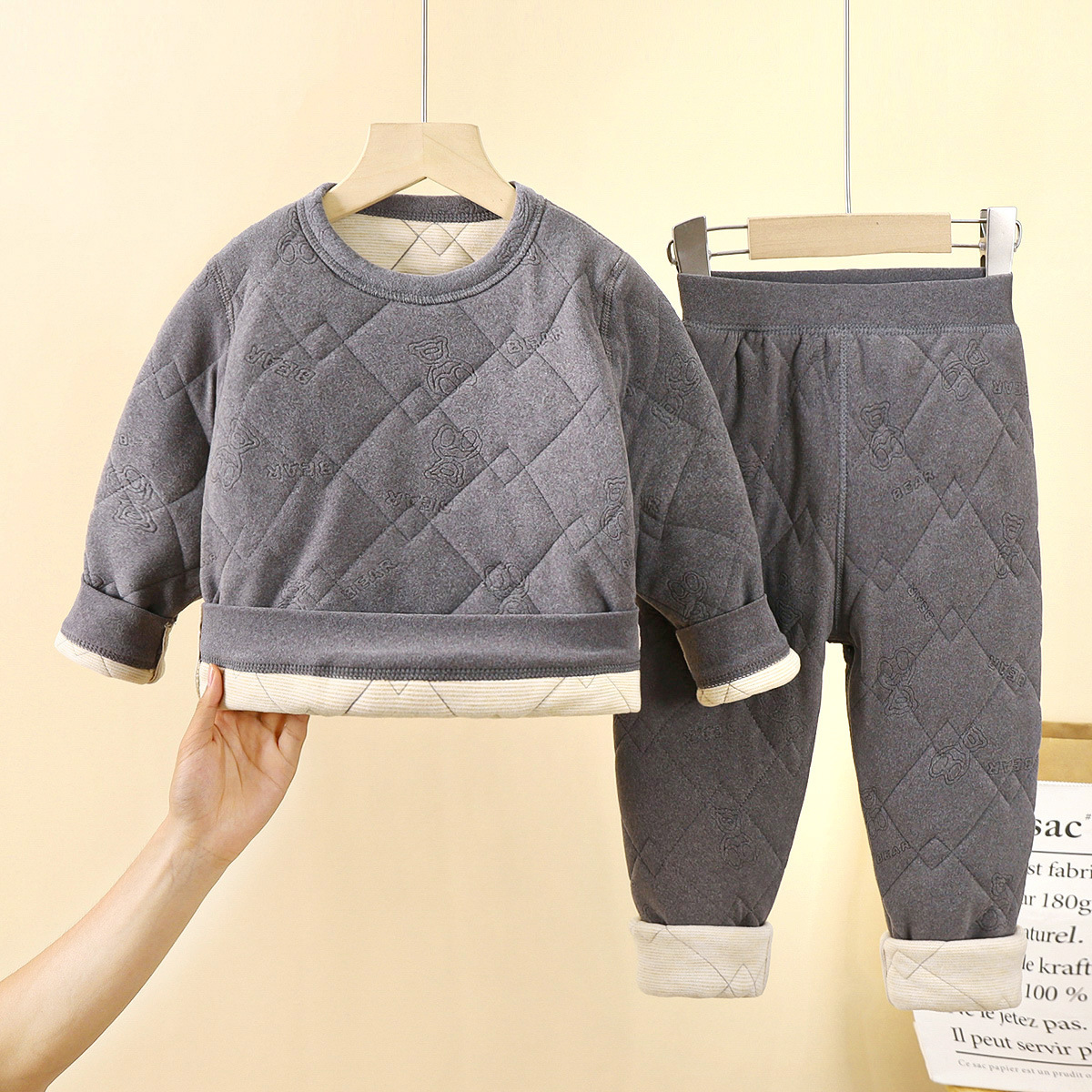 Uniformes escolares infantiles artefactos de otoño y invierno nuevos tres capas de algodón de algodón para niños con camisa de algodón gruesa con chaqueta de algodón para niñas clase A