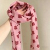 9# korean-style dusty rose floral chiffon, approximately 180cm