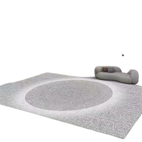 Cross-border light luxury simple line cotton linen bottom faux cashmere bed side rug living room bedroom home use durable mat