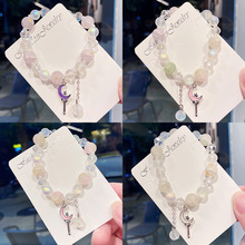 新品月亮魔法棒小众女生手链高级感磨砂琉璃手串义乌小商品摆摊