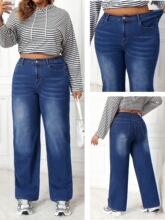 Q 86273 High Waist Wide Leg Jeans �������ţ��ѝ �羳�W����