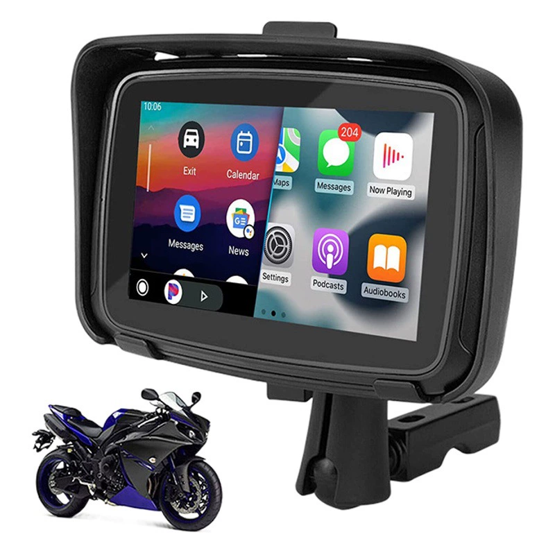 Оптовый трансграничный мотоциклетный локомотив портативный водонепроницаемый 5-дюймовый беспроводной мотоцикл CarPlay GPS навигатор