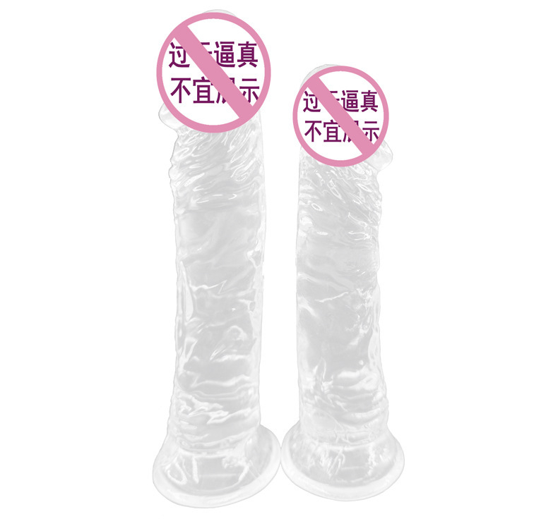 Flexible TPE Suction Cup Dildo with G-Spot and P-Spot Stimulation, Transparent Purple — detail image 9