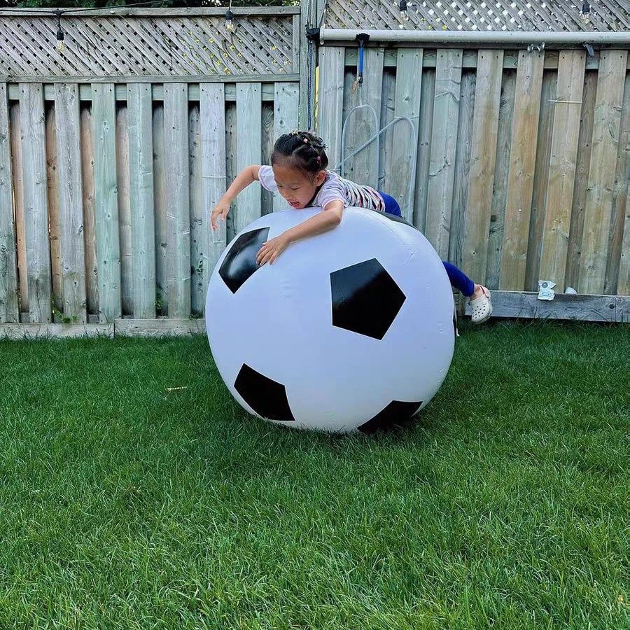 Children's Inflatable Football School Sports Meeting Outdoor Oversized Beach Ball Internet Celebrity Fun Parent-Child Interactive Toy Ball