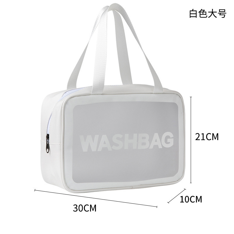 [두꺼운 더블 핸드백] 화이트 L사이즈