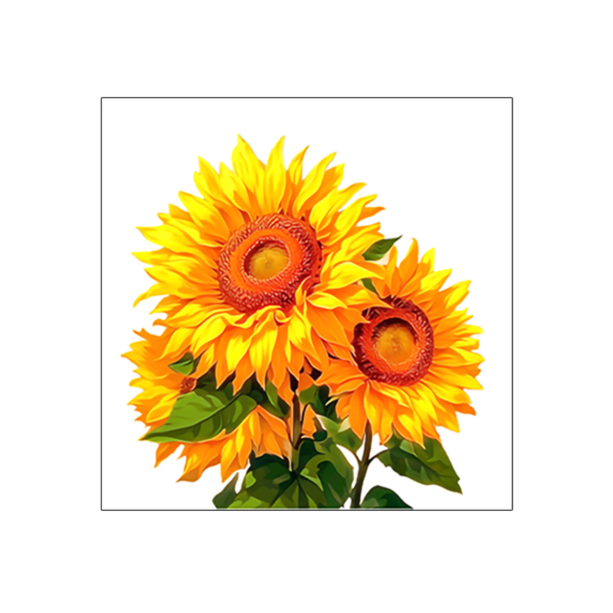 Mona Lisa real bordado cruzado brillante girasoles 2024 nuevo estilo minimalista belleza pequeña puerta de entrada bordado a mano