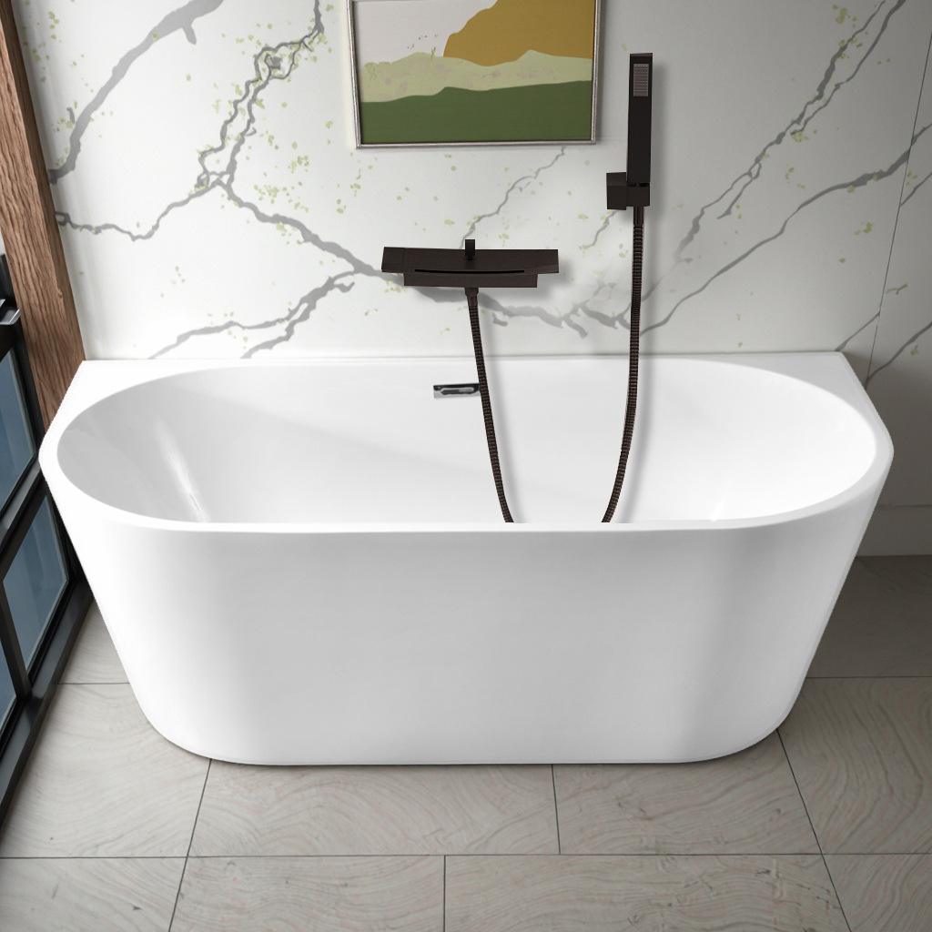 Bathroom Household Small Apartment Single Acrylic Adult Seamless One-Piece Hotel High-End Independent Bathtub Bathtub