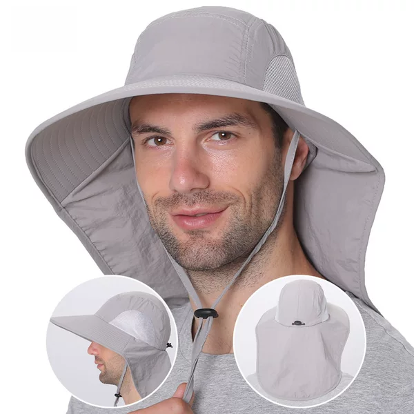 Outdoor Fisherman Hat Big Brim Fishing Mountaineering Hat Summer Sun Protection Hat Quick-drying UV Protection Sun Hat for Men and Women