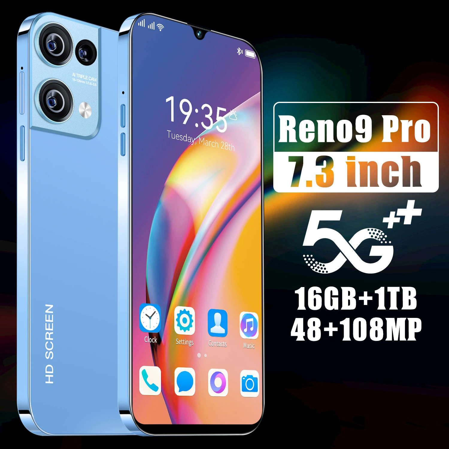 Новый кросс-бордер мобильный телефон Reno9 Pro Android все-в-одном устройство 16+1T смартфон, исходник завода (взрывной модель)