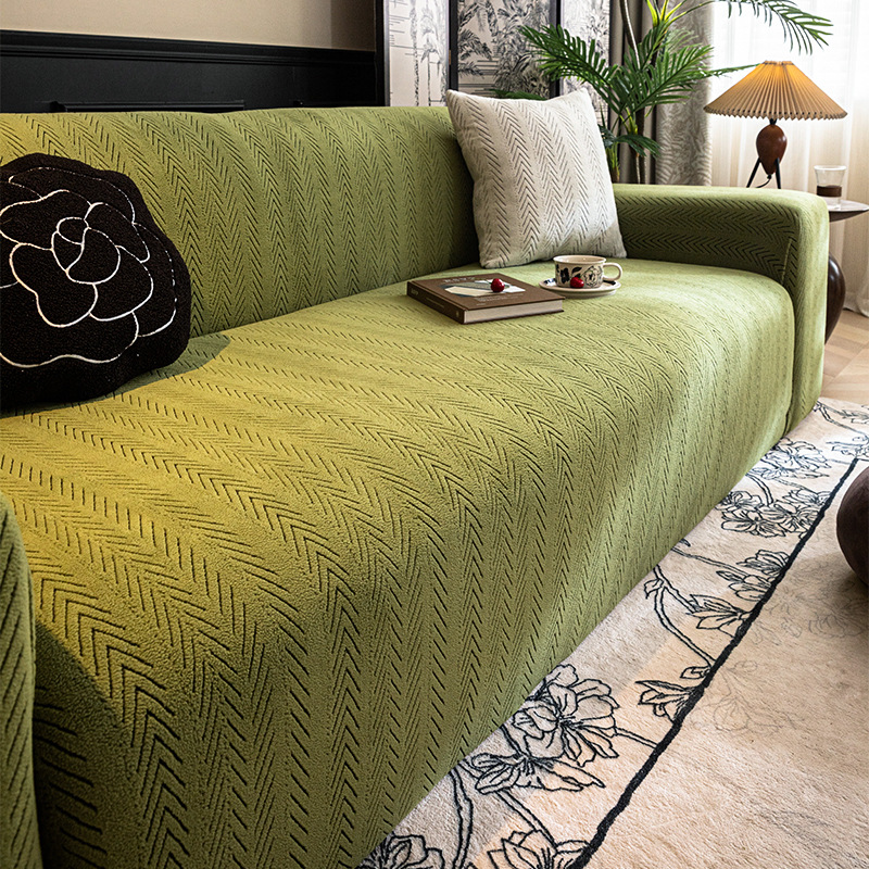 Anti-gato agarre elástico sofá cubierta 2024 nuevo otoño invierno engrosado todo incluido universal recto sofá cubierta toalla de tela