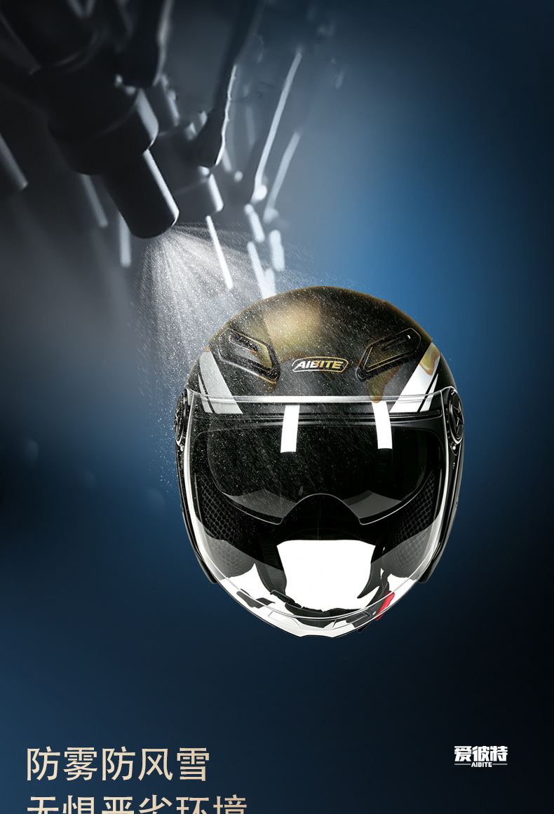 [Cross-border] Cycling Commute Electric Vehicle Helmet, Universal for Women, Warm, 3C Certified Motorcycle Helmet, High-Definition Anti-Fog for Men