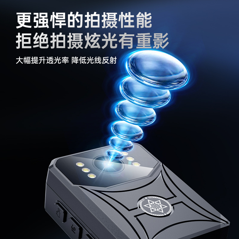 法執行記録計ハイビジョン赤外線夜間視小型保安携帯胸の前に4kスクリーン記録器を着用する