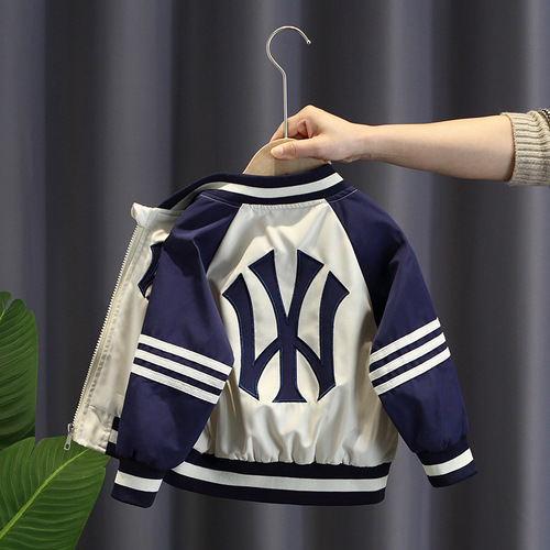 2637 Children's Clothing Boys' Jackets Spring and Autumn  New Korean Style Little Boy Jackets Tops Baby Baseball Uniforms